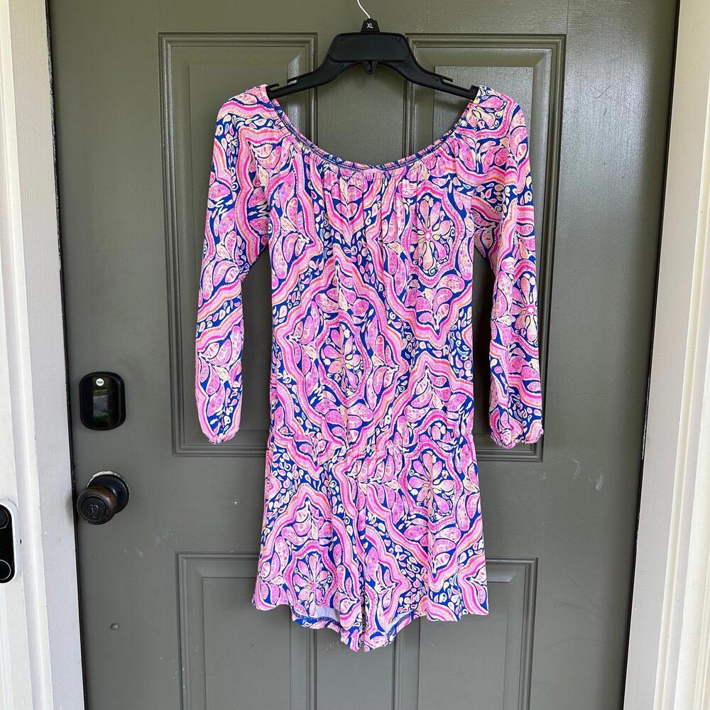 Lilly Pulitzer Lana Off Shoulder Romper Can’t Resist XS